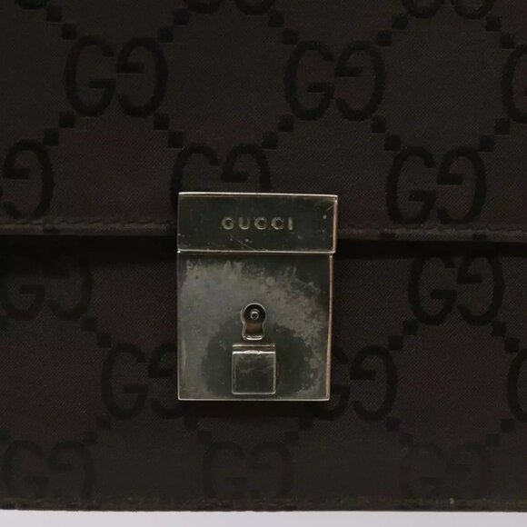 GUCCI GG Canvas Clutch Bag Brown Auth ep8047 - Picture 12 of 16